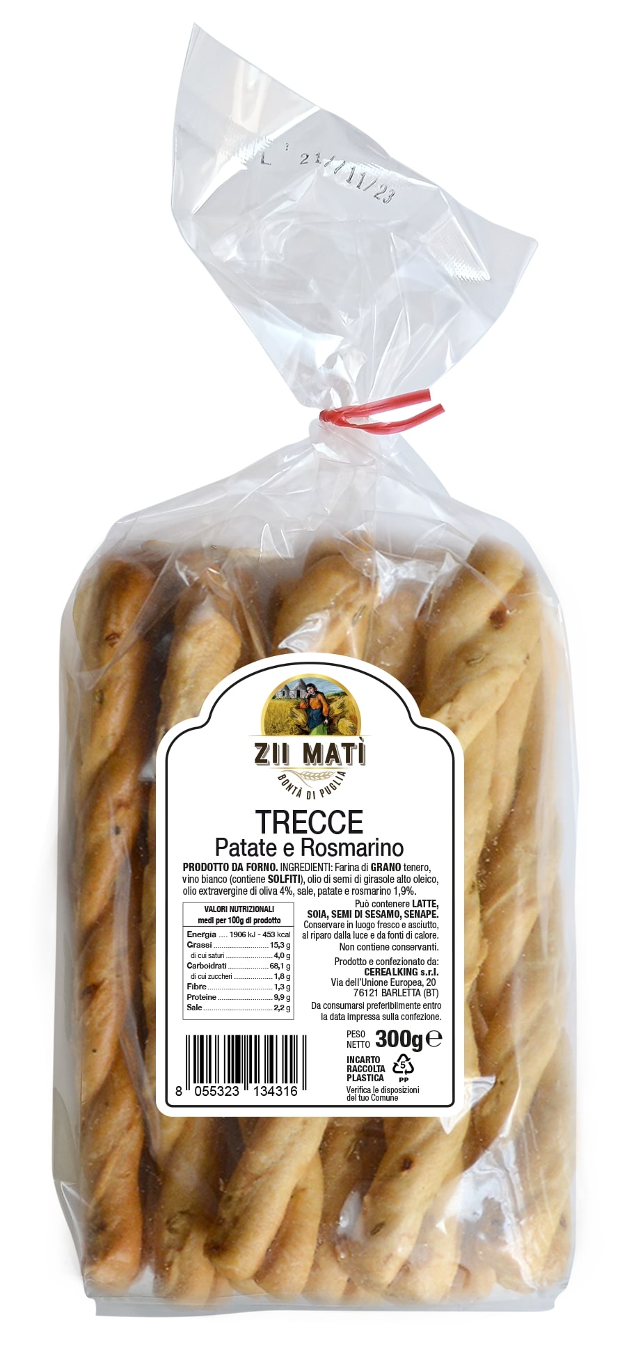 Taralli (tressés) - Patates et romarin 300 gr.