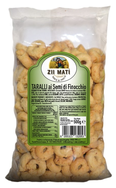 Tarallini - Fenouil 500 gr.